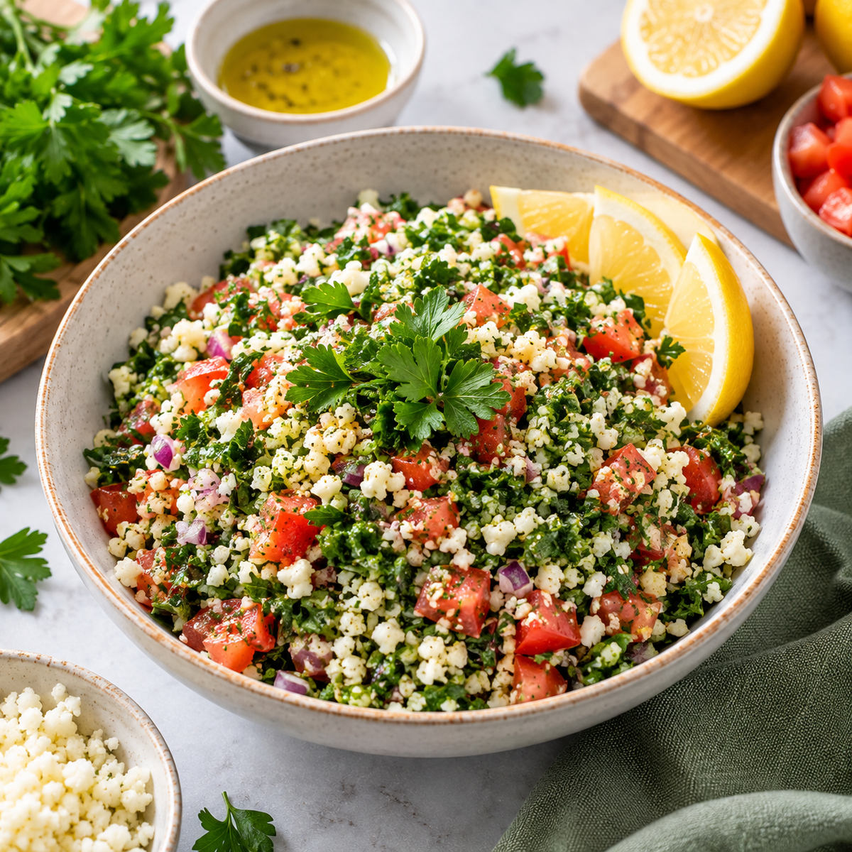 Cauliflower Rice Tabbouleh