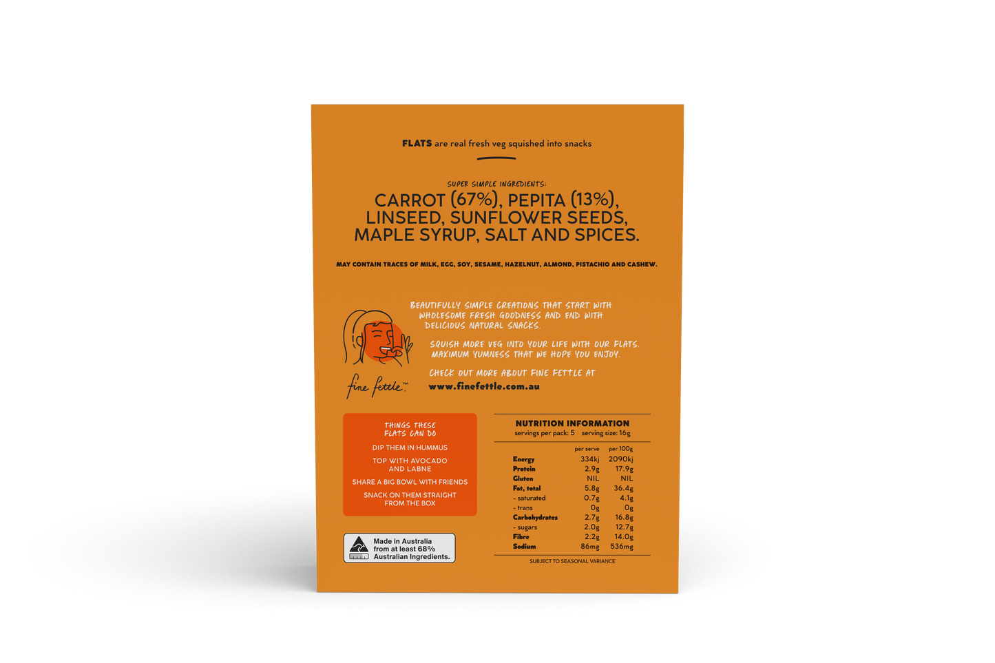 Carrot & Pepita Flats