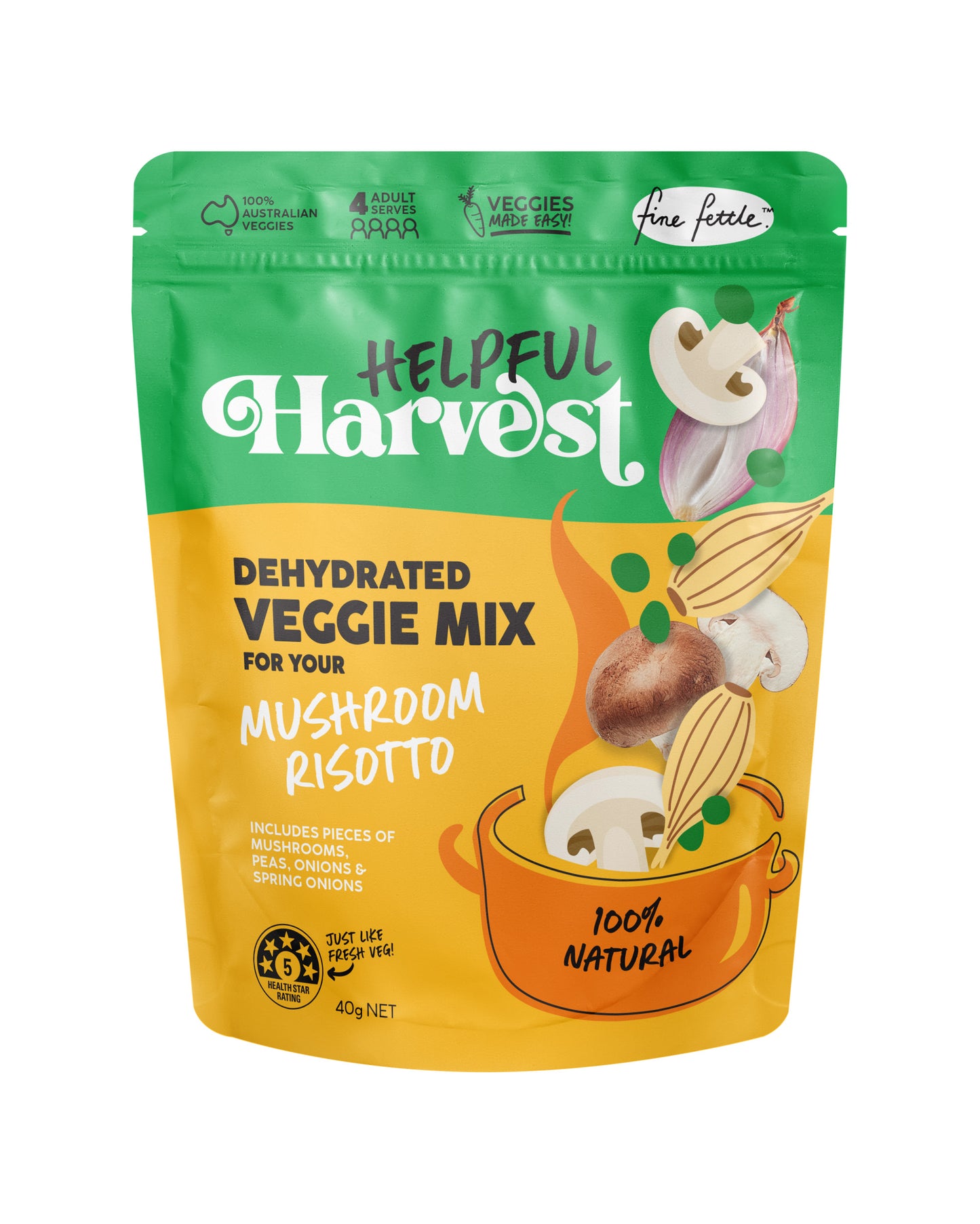 Mushroom Risotto Dehydrated Veggie Mix - Helpful Harvest