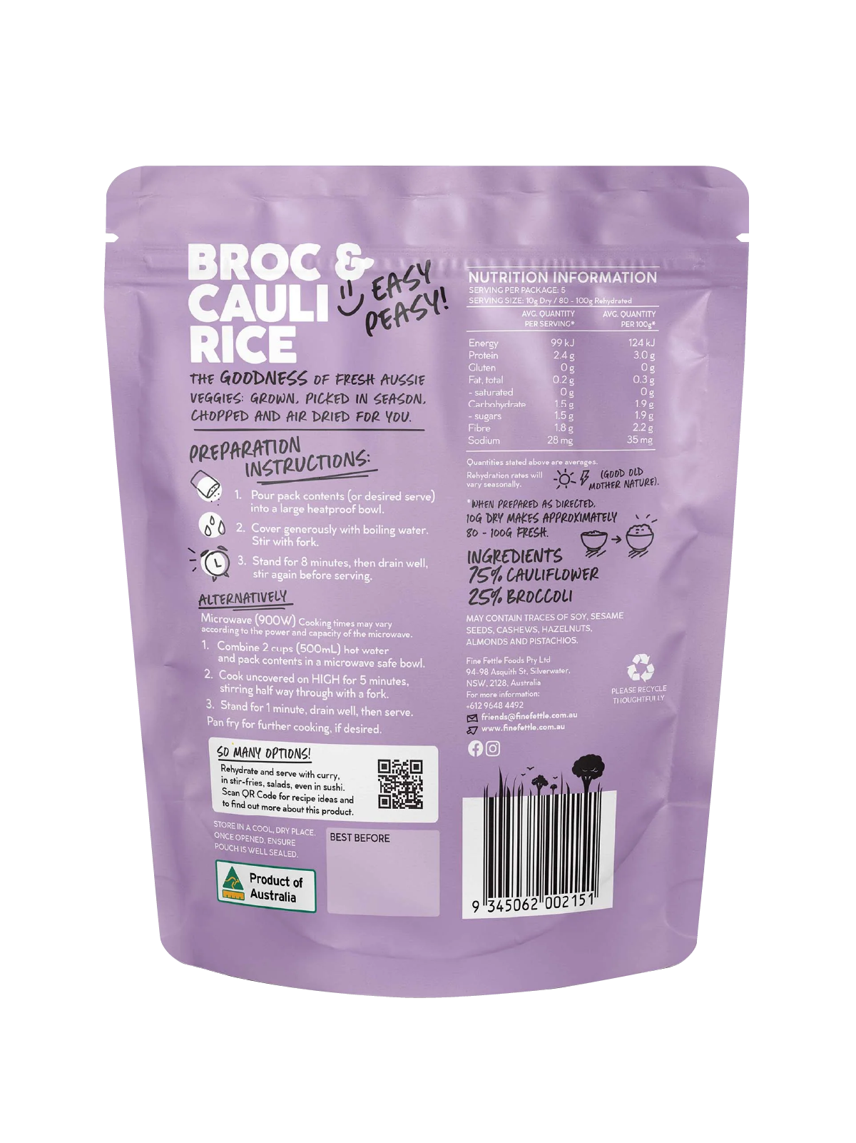 Broccoli & Cauliflower Rice