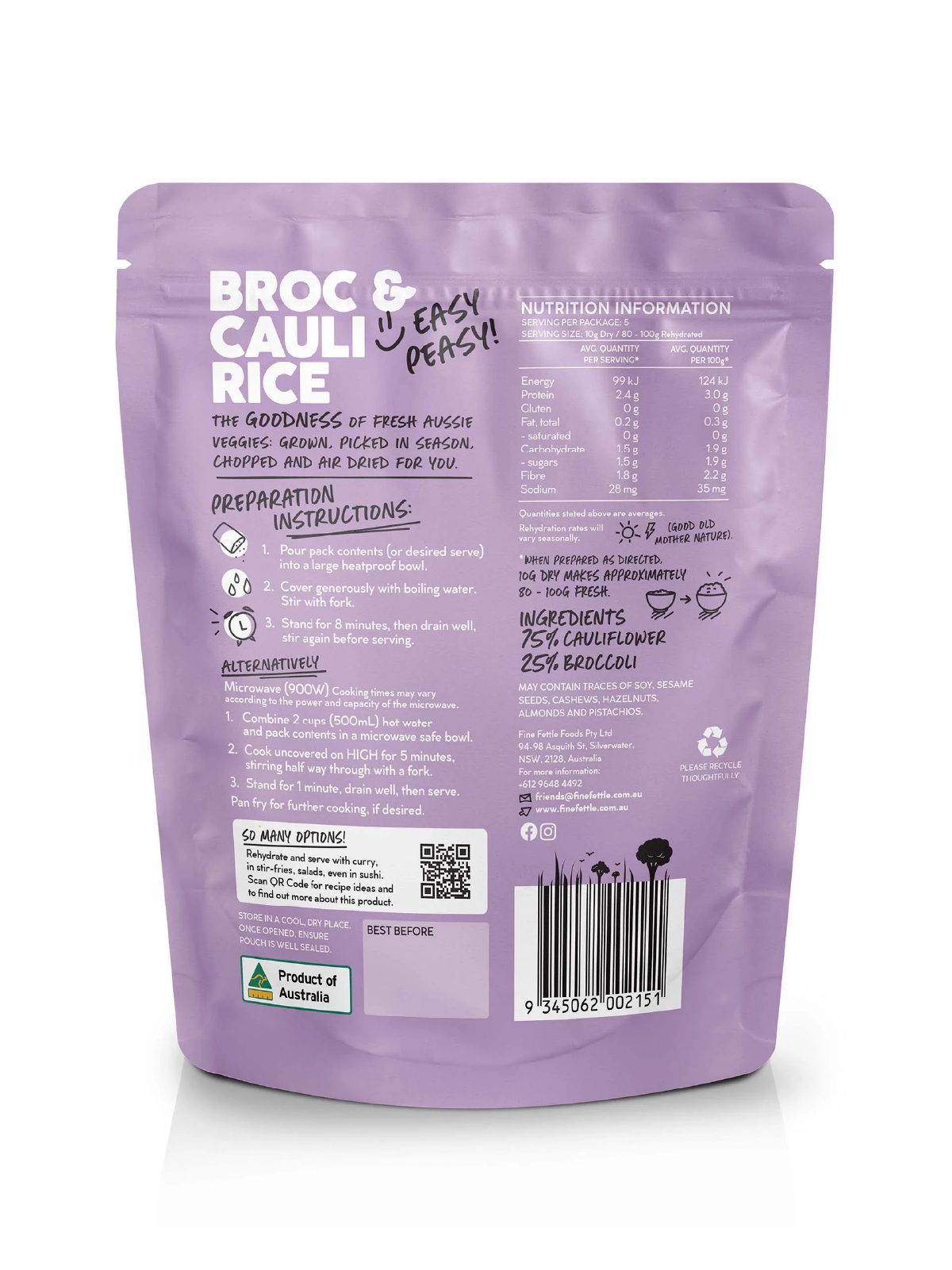 Broccoli & Cauliflower Rice