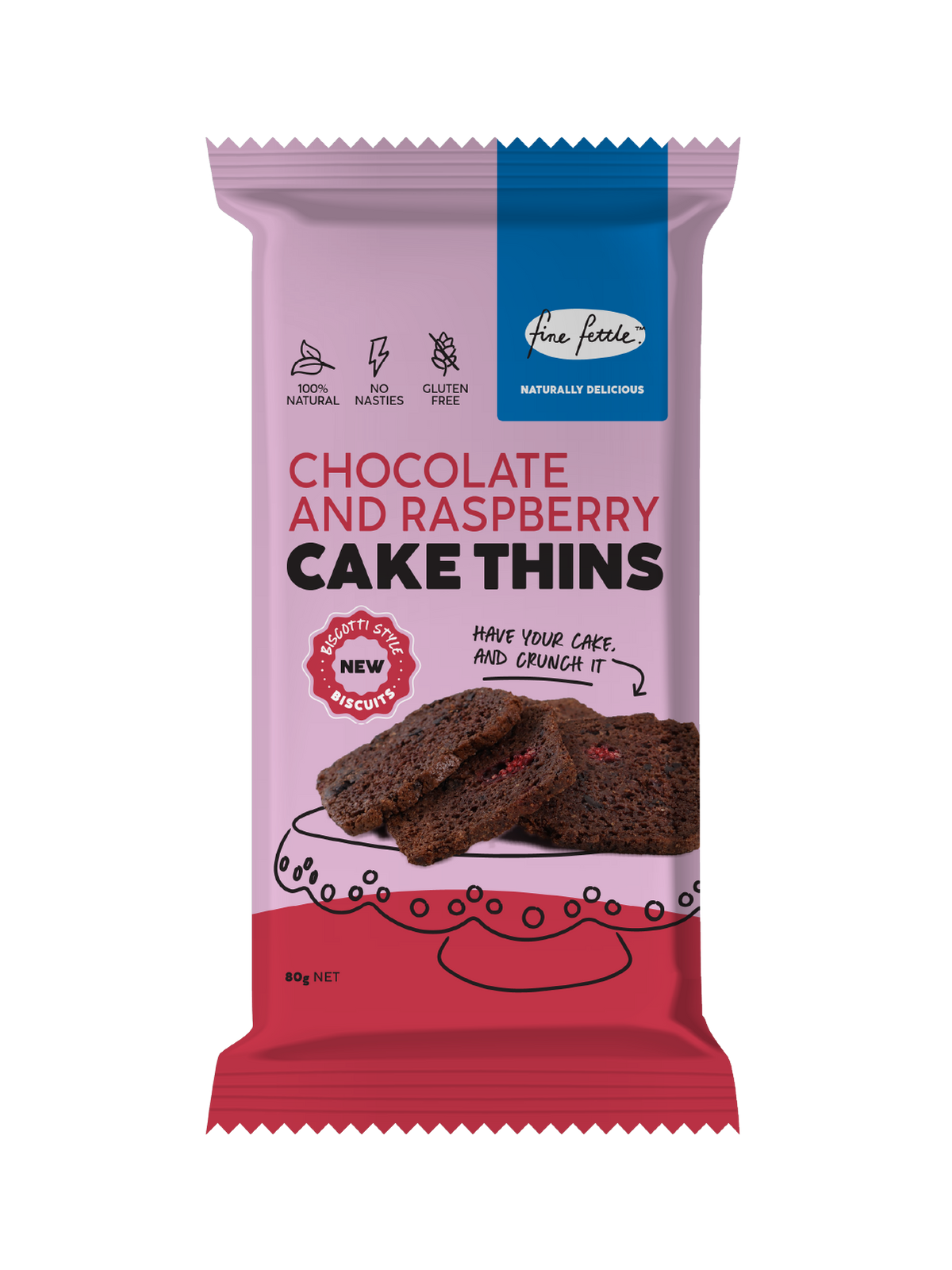 Chocolate and Raspberry Cake Thins
