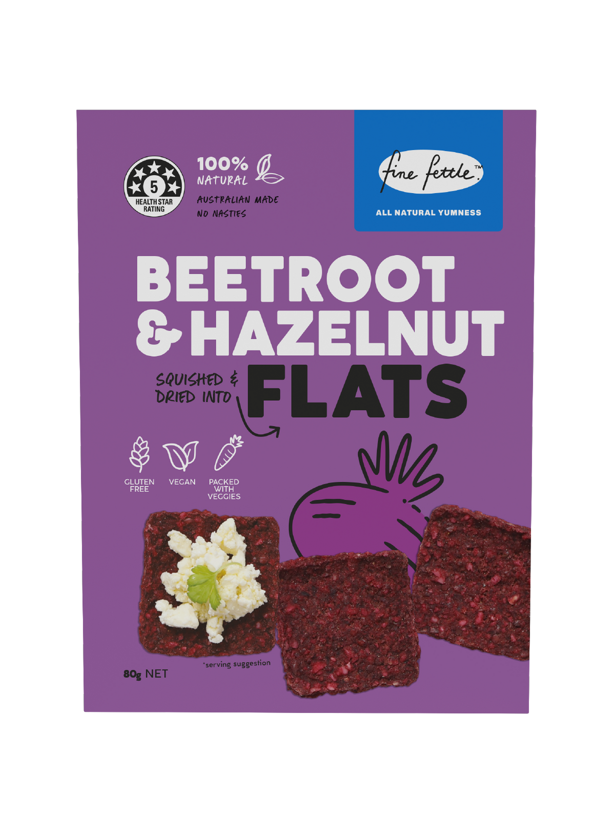 Beetroot & Hazelnut Flats