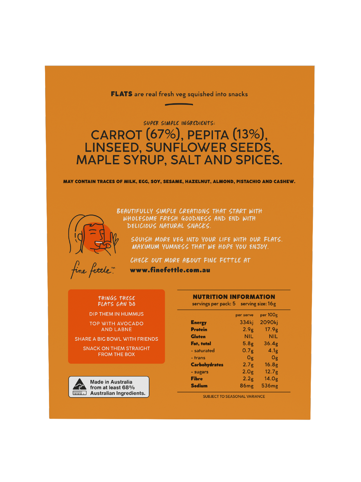 Carrot & Pepita Flats