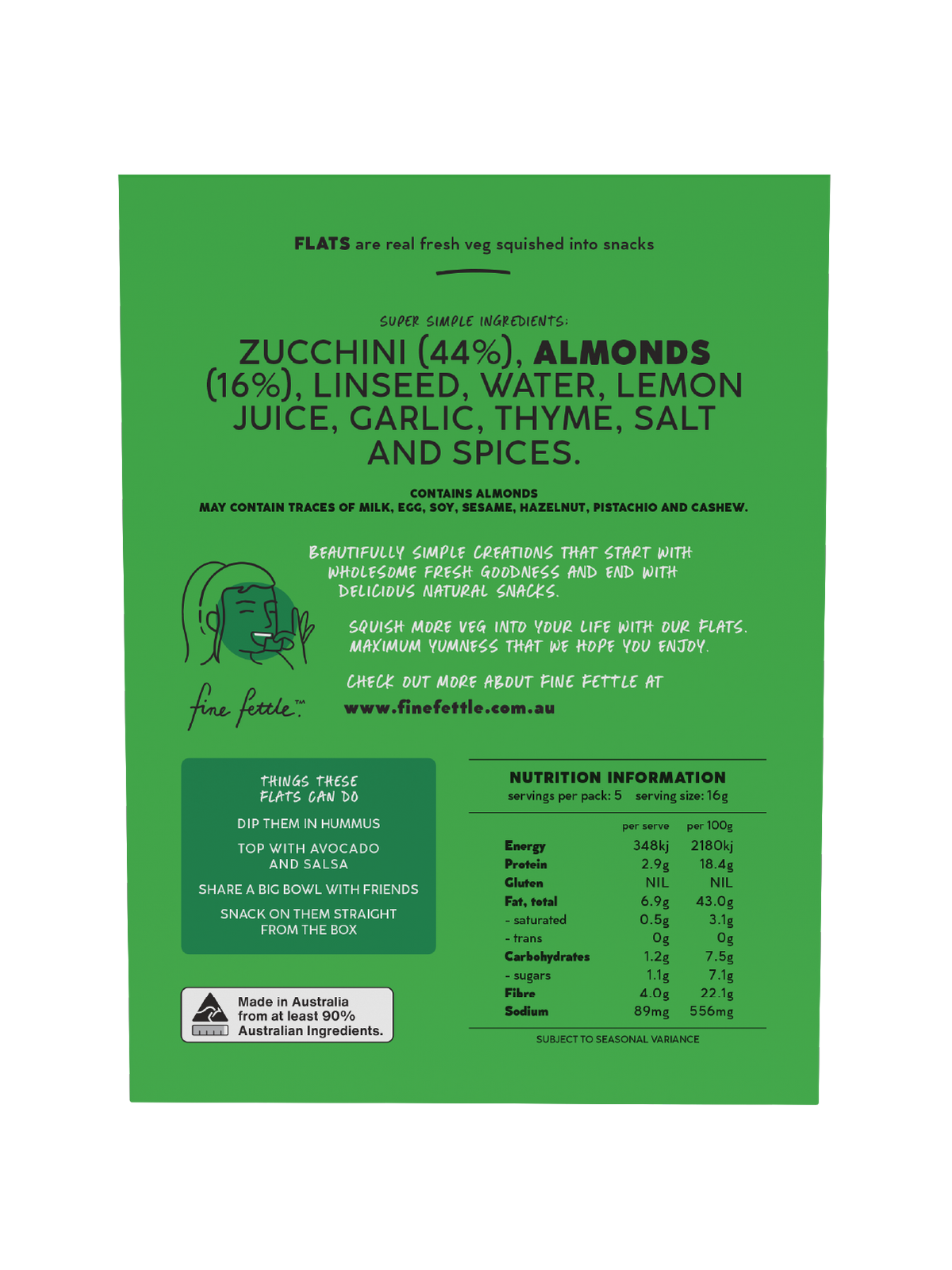 Zucchini & Almond Flats