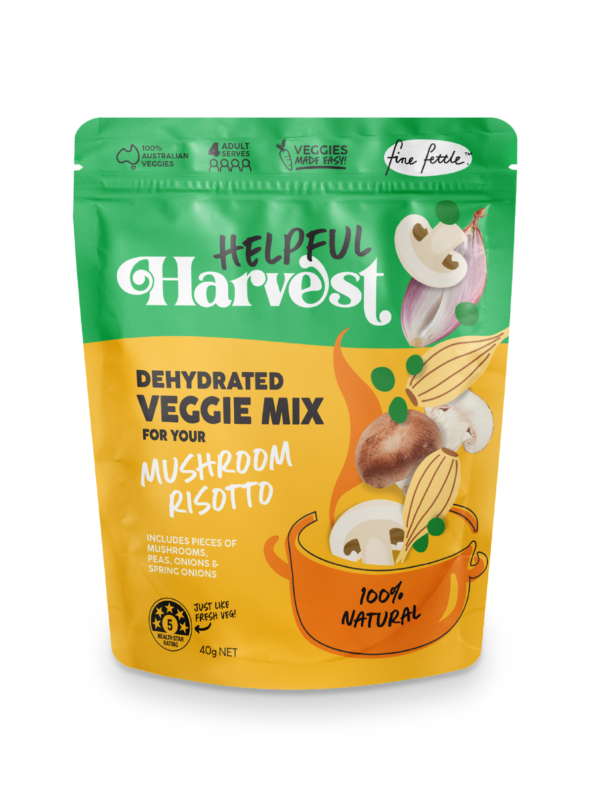 Mushroom Risotto Dehydrated Veggie Mix