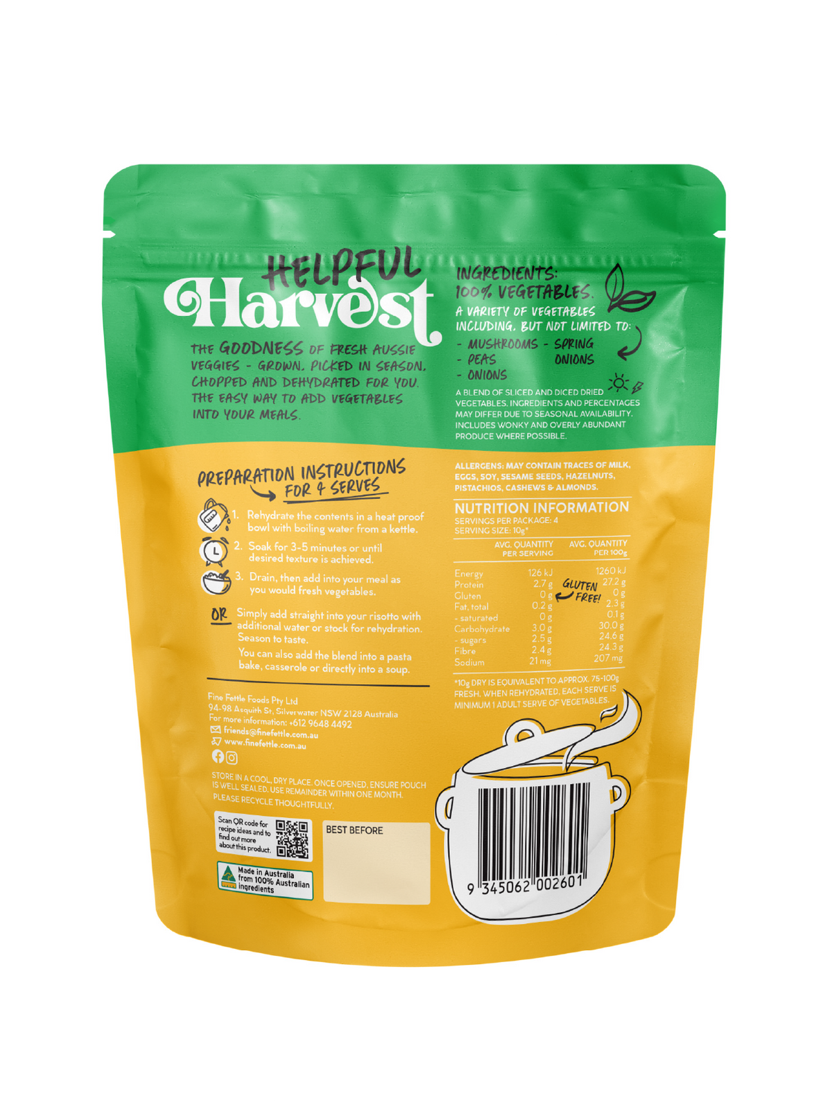 Mushroom Risotto Dehydrated Veggie Mix