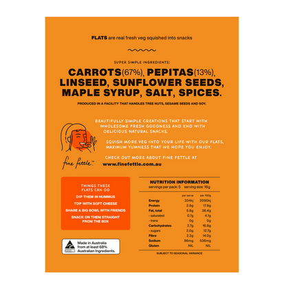 Carrot & Pepita Flats - Healthy Snacks