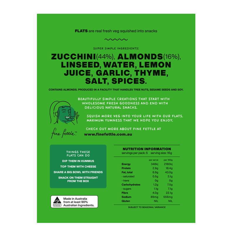 Zucchini & Almond Flats - Healthy Snacks